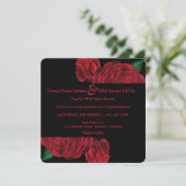 Rose ist eine Einladung zur Hochzeit. (Stehend Vorderseite)