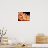 Rose ist immer noch und weiß inspirierendes Zitat Poster (Küche)