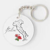 *~* Rose Italia Karte Italienisch Schlüsselanhänger (Rückseite)