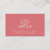 Rose & Ivory Salon Appointment Card | Minimalist D Terminkarte (Rückseite)