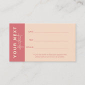 Rose & Ivory Salon Appointment Card | Minimalist D Terminkarte (Vorderseite)