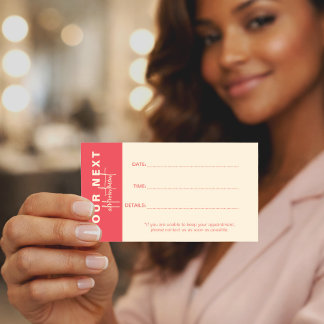 Rose & Ivory Salon Termin Karte | Minimalistisch D