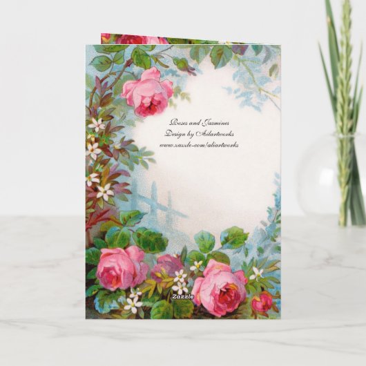 ROSE & JASMINES, Frohe Muttertag Karte (Rückseite)