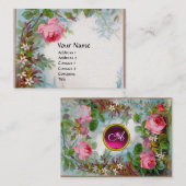 ROSE & JASMINES MONOGRAM-GEM, rosa Perle Visitenkarte (Vorne/Hinten)