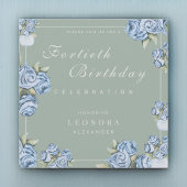 Rose JEDER Meilenstein Blumengestein Geburtstag Einladung