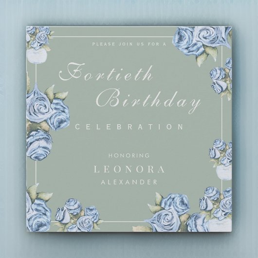 Rose JEDER Meilenstein Blumengestein Geburtstag Einladung