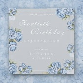 Rose JEDER Meilenstein Blumengestein Geburtstag Einladung