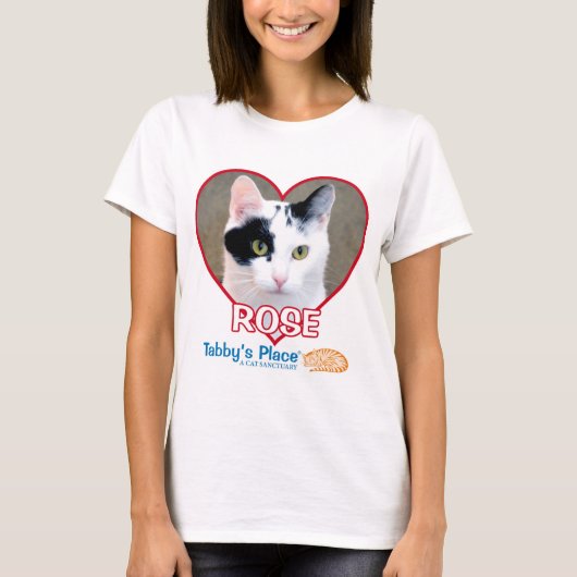 Rose - Jersey-T-Shirt der Weißen T-Shirt (Vorderseite)