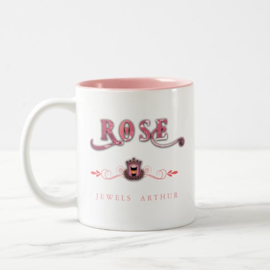 Rose Jewels Cafe Series von Jewels Arthur Zweifarbige Tasse (Links)