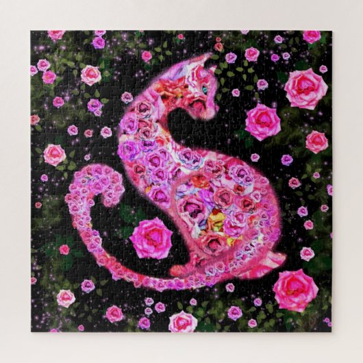 Rose Jigsaw Puzzle - Gemälde - Rosa (Vertikal)