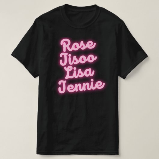 Rose Jisoo Lisa Jennie Mems T - Shirt (Design vorne)
