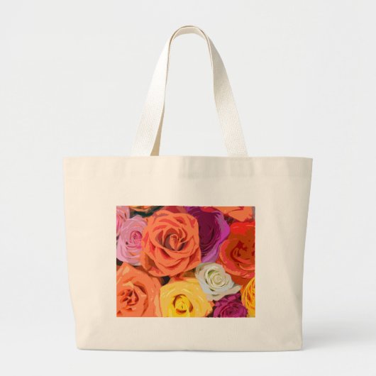 Rose Jumbo Stoffbeutel (Vorne)