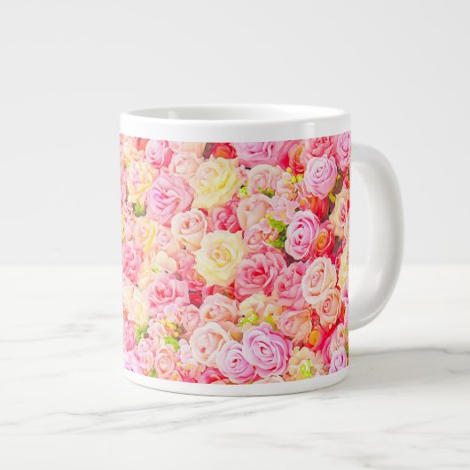 Rose Jumbo-Tasse (Vorderseite Rechts)