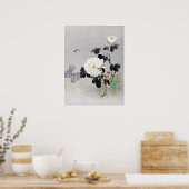 Rose, Junger Vogel und Schmetterling, Watanabe Sei Poster (Küche)