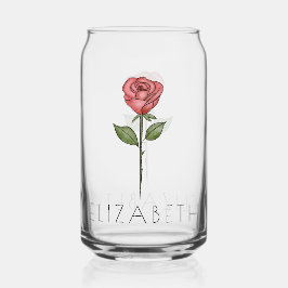 ROSE Juni Geburtshaus Blume Individuelle Name Dosenglas