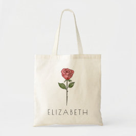 ROSE Juni Geburtshaus Blume Individuelle Name Tragetasche