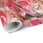 Rose Juxtapose Geschenkpapier (Rolleneckpunkt)