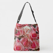 Rose Juxtapose Hübsches Blumenmuster Elegantes Mus Tragetaschen Mit Langen Trägern (Rückseite)