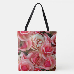 Rose Juxtapose Hübsches Blumenmuster Tasche
