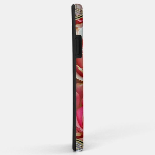 Rose Juxtapose Monogramm Case-Mate iPhone Hülle (Hinten/Rechts)