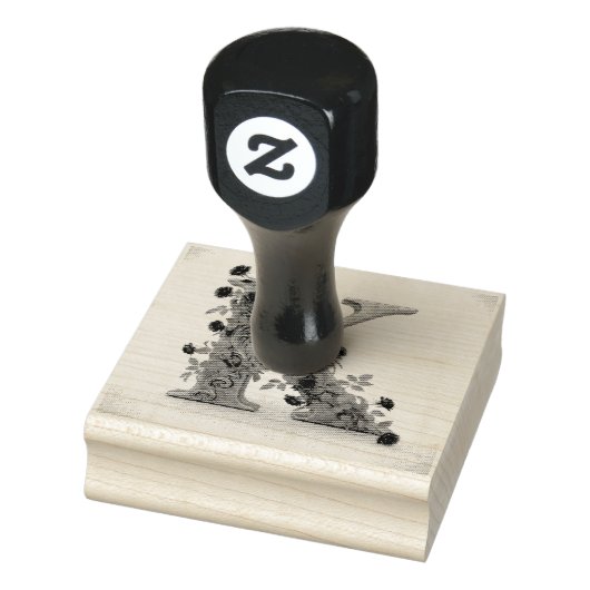 Rose "K" Gummistempel (Stempel)