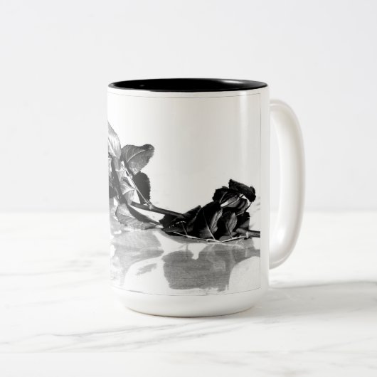 Rose Kaffee Tasse (VorderseiteRechts)