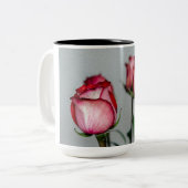 Rose Kaffee Tasse (Vorderseite Links)