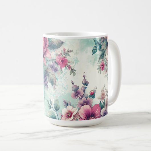 Rose Kaffeetasse (VorderseiteRechts)