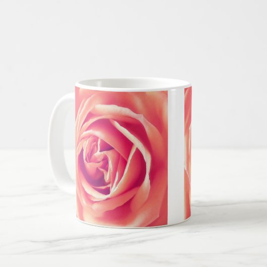 Rose Kaffeetasse (Vorderseite Links)