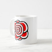 Rose Kaffeetasse (Vorderseite Links)