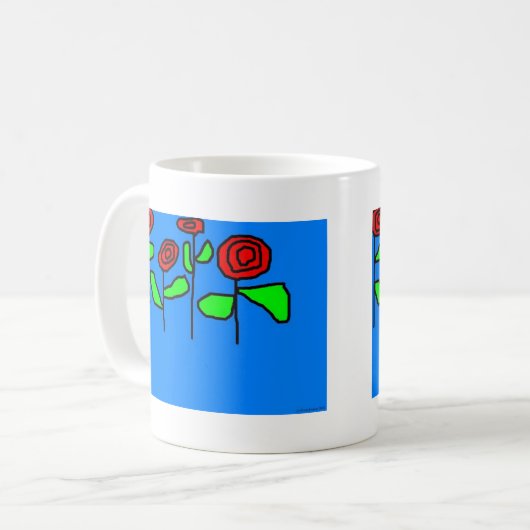 Rose Kaffeetasse (Vorderseite Links)