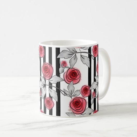 Rose Kaffeetasse (VorderseiteRechts)