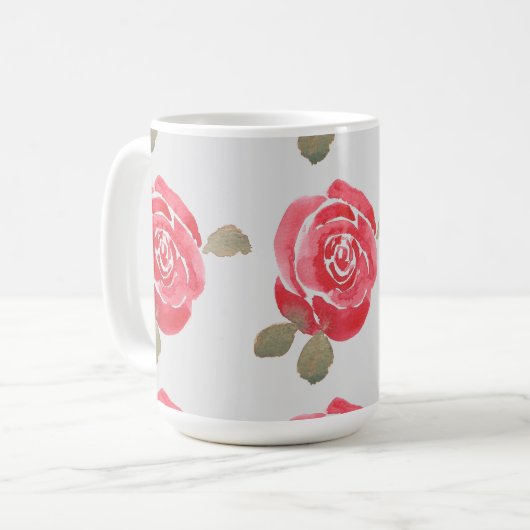 Rose Kaffeetasse (Vorderseite Links)
