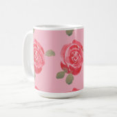 Rose Kaffeetasse (Vorderseite Links)