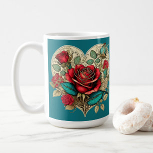 Rose Kaffeetasse