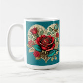 Rose Kaffeetasse (Links)