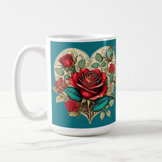 Rose Kaffeetasse (Links)