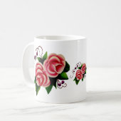 Rose Kaffeetasse (Vorderseite Links)