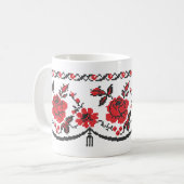 Rose Kaffeetasse (Vorderseite Links)