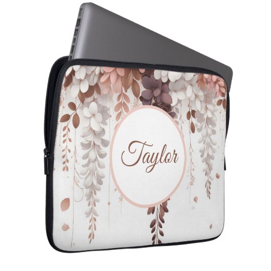 Rose Kakao Laptopschutzhülle (Vorne Rechts)