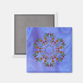 Rose Kaleidoscope Magnet (Vorderseite/Rückseite)