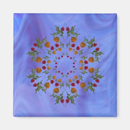 Rose Kaleidoscope Magnet (Vorne)