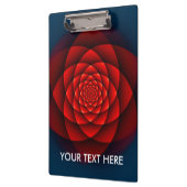 Rose Kaleidoskop rot + Ihr Text Klemmbrett (Links)