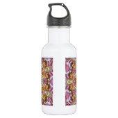 Rose Kaleidoskop Trinkflasche (Rückseite)