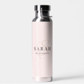 Rose Kalligrafie Individuelle Name Weibliche Wasse Trinkflasche (Links)