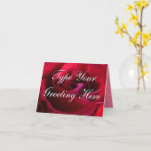 Rose kardiert rote Blumen-kundenspezifische Karte (Gelbe Blume)