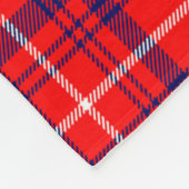 Rose Kariert Fleecedecke (Ecke)