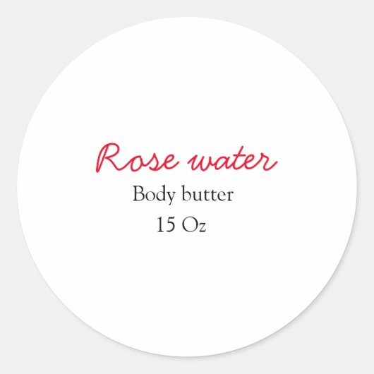 Rose Karosseriebutter Ihren Textnamen Eigengewicht Runder Aufkleber (Vorderseite)