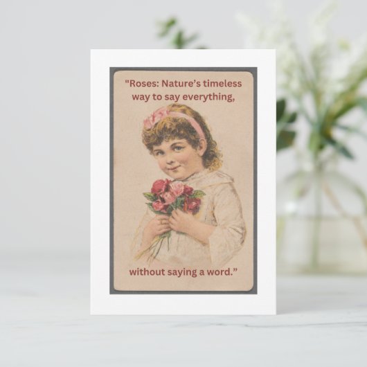 Rose Karte (Stehend Vorderseite)