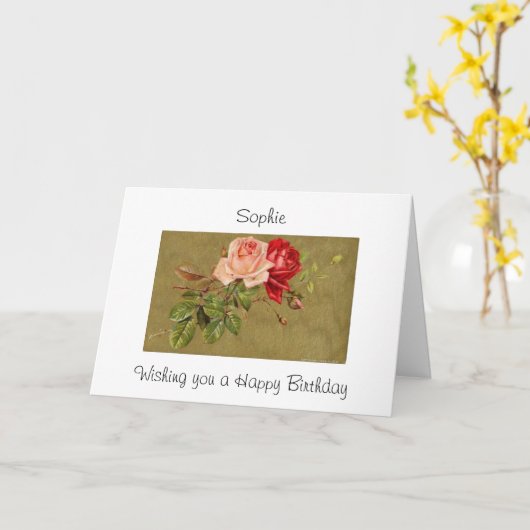 Rose Karte (Gelbe Blume)